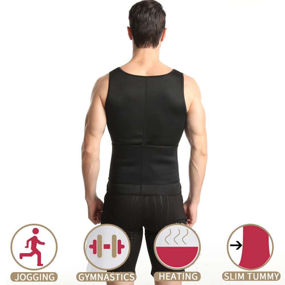 Sauna Double Belt Vest Male Sports Vest Gym Shirt Neoprene Suddenly And Violently Sweat Suit