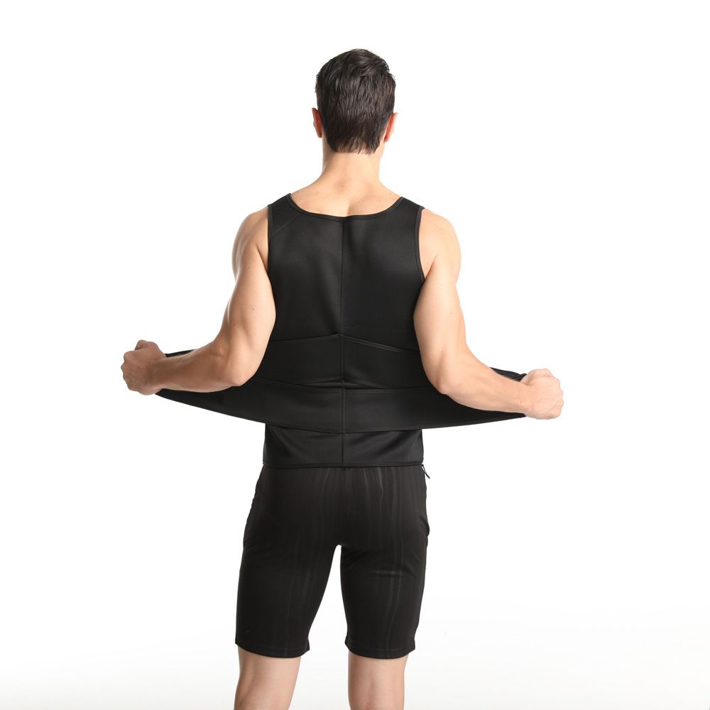 Sauna Double Belt Vest Male Sports Vest Gym Shirt Neoprene Suddenly And Violently Sweat Suit