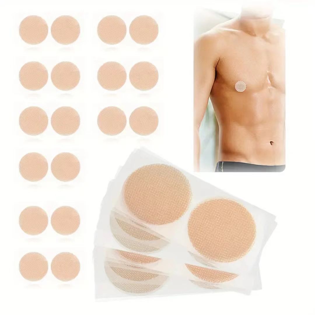 10 Pairs Pack Men's Nipple Tapes, Breast Band Replacement, Conceal Men's Breasts, Breast Tape, Nipple Cream, Body Shaping Underwear