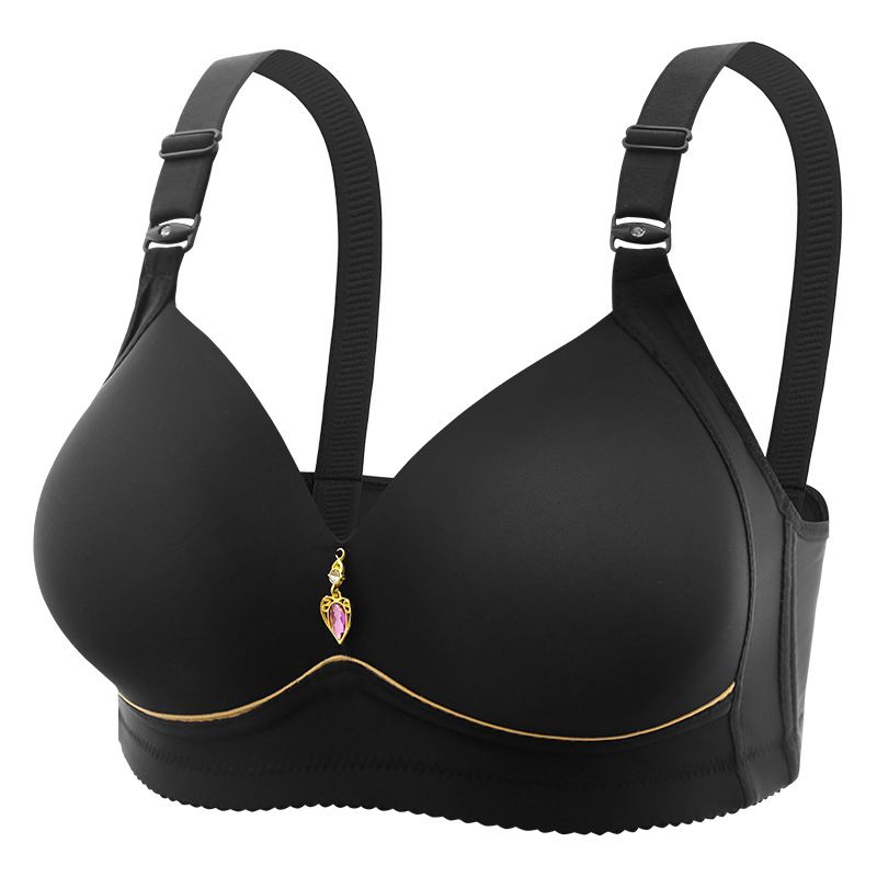 Women's Maternity Solid Color Bra, Stretchy Comfy Underwear ，Comfortable gathering underwear, foldable breast, anti sagging bra