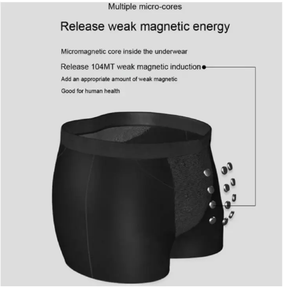 2Pcs Men's Magnetic Therapy Health Panties 63 Magnet Reinforced Boxer Briefs Underwear Shorts L-5XL Energy Field Men'S Long-Lasting Underwear boxers