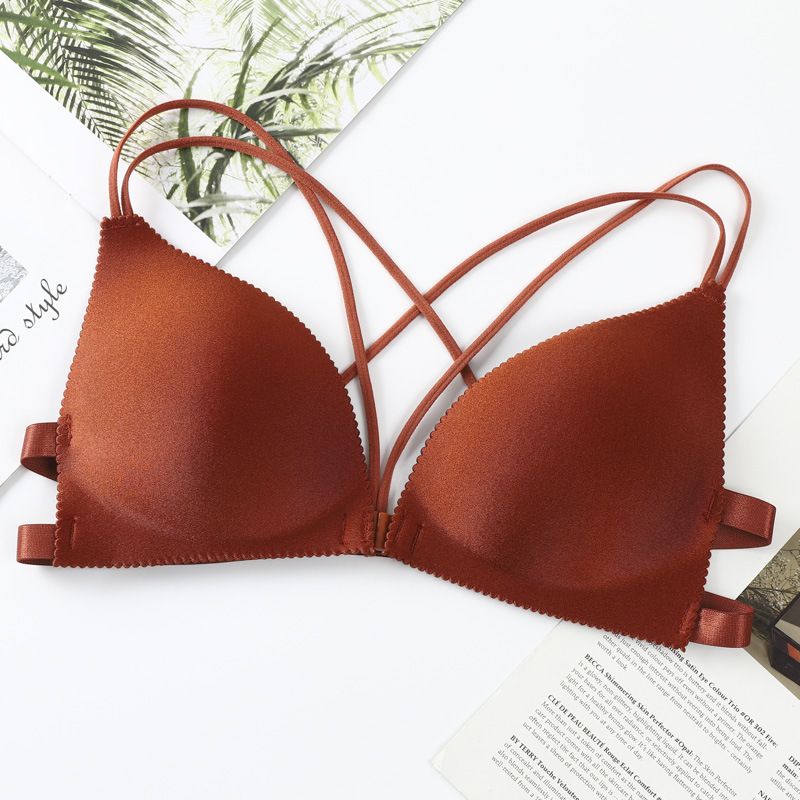 Triangular cup multi-color sponge pad one-size-fits-all chest wrap bra without steel ring strap palm rest braWomen's Clothing Lingerie Bras