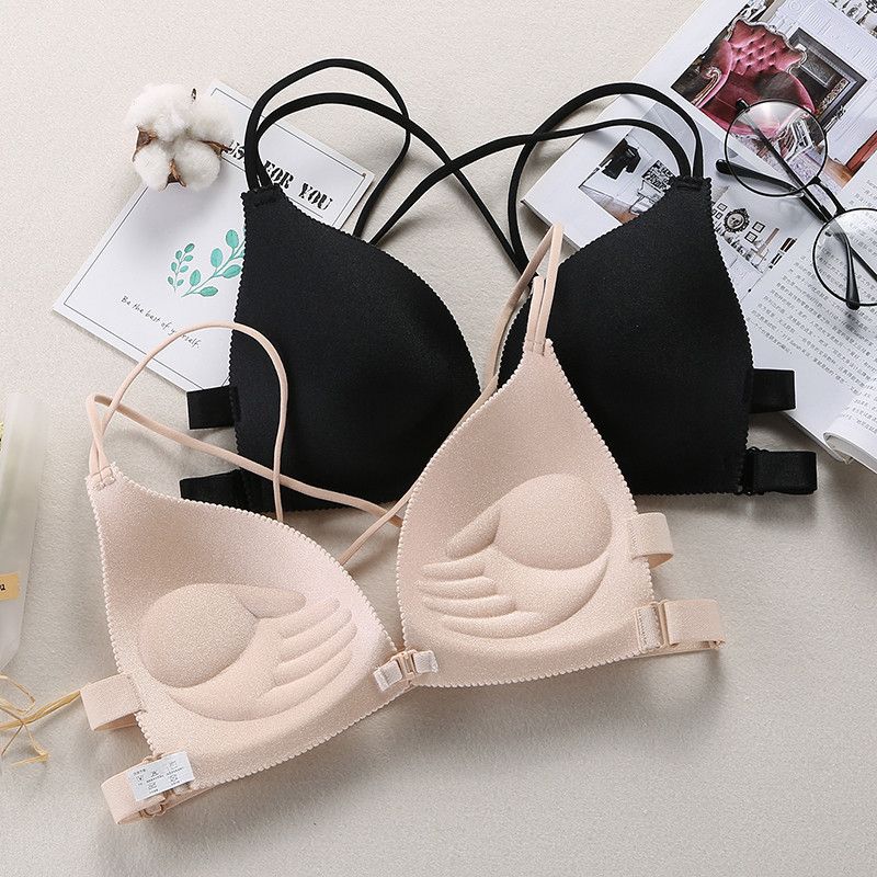 Triangular cup multi-color sponge pad one-size-fits-all chest wrap bra without steel ring strap palm rest braWomen's Clothing Lingerie Bras
