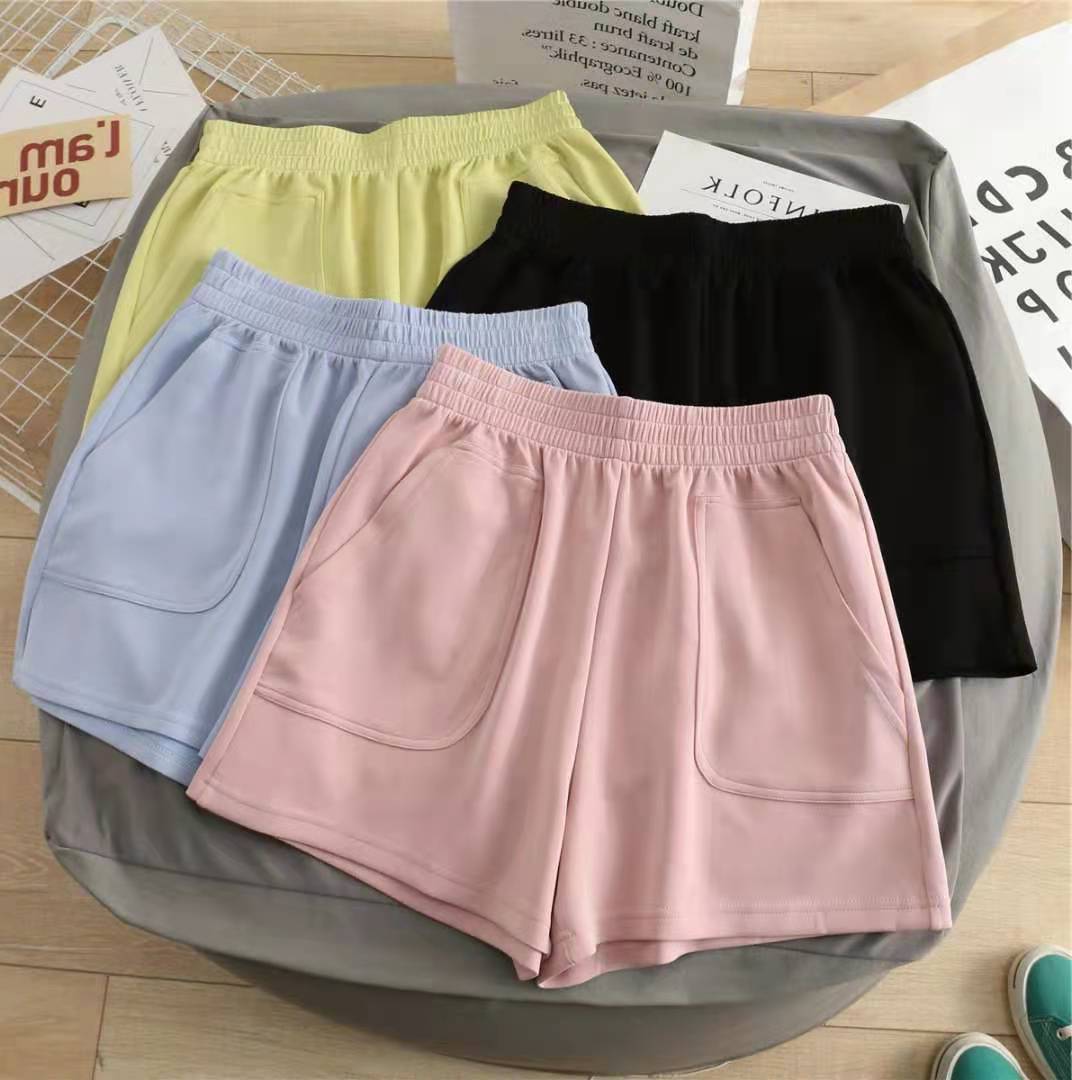 Women's Shorts Women's Bottoms Girl's Gym Yoga Candy Color Shorts Lady Clothing Women's Clothes Women's Bottoms