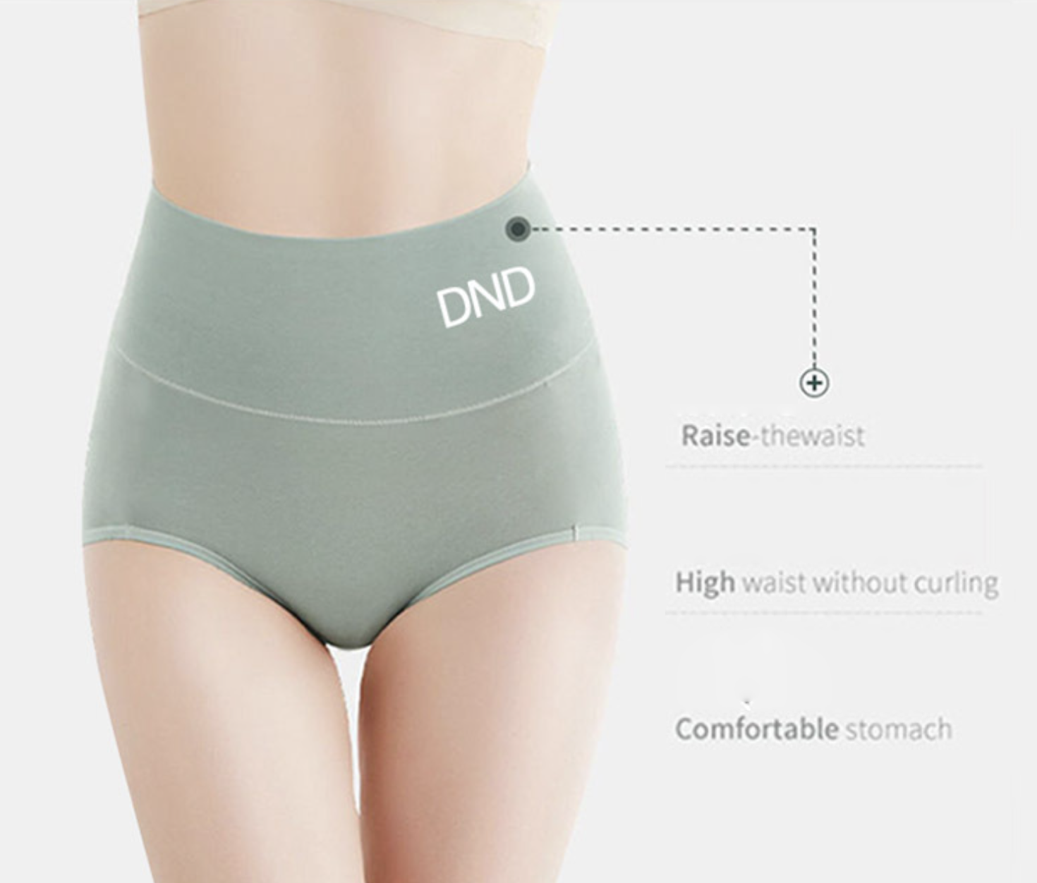 4PCS Pure Cotton Women's Panties Ladies Graphene Antibacterial High Waist Belly Hip Lift Seamless Breathable Women's Underwear