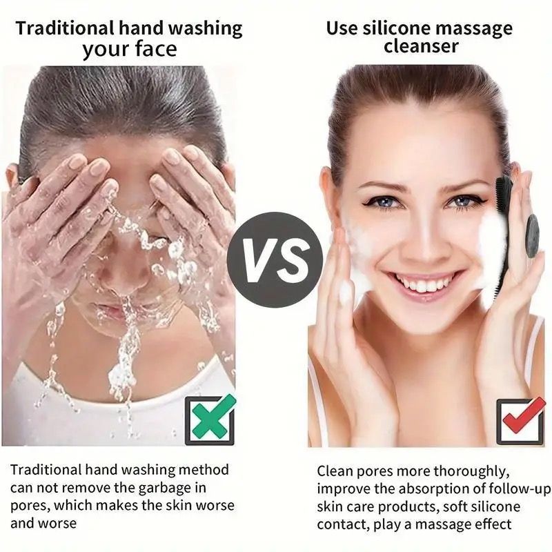 Gentlemen's Soft Silicone Exfoliating Body Scrubber With Ergonomic Non-slip Handle