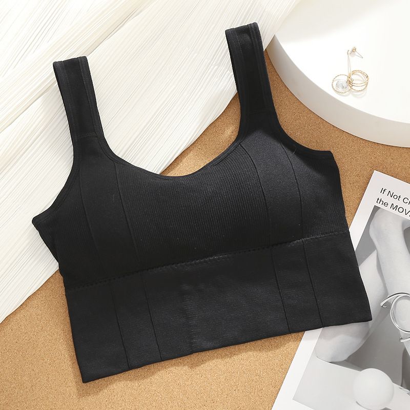 Women Rib Skin Friendly Sport Vest Quick Drying Shockproof High Elastic Casual Yoga Bra Custom Bras