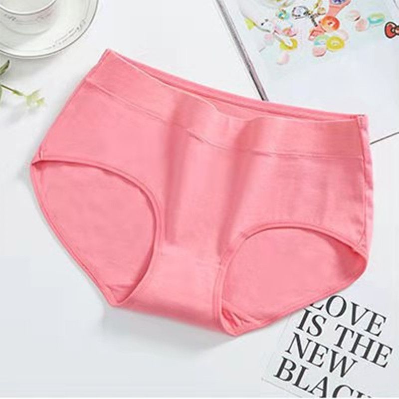 5 Pack Pure Cotton Women middle waist Underwear Panties For Ladies Seamless Plain Lingerie Hipster
