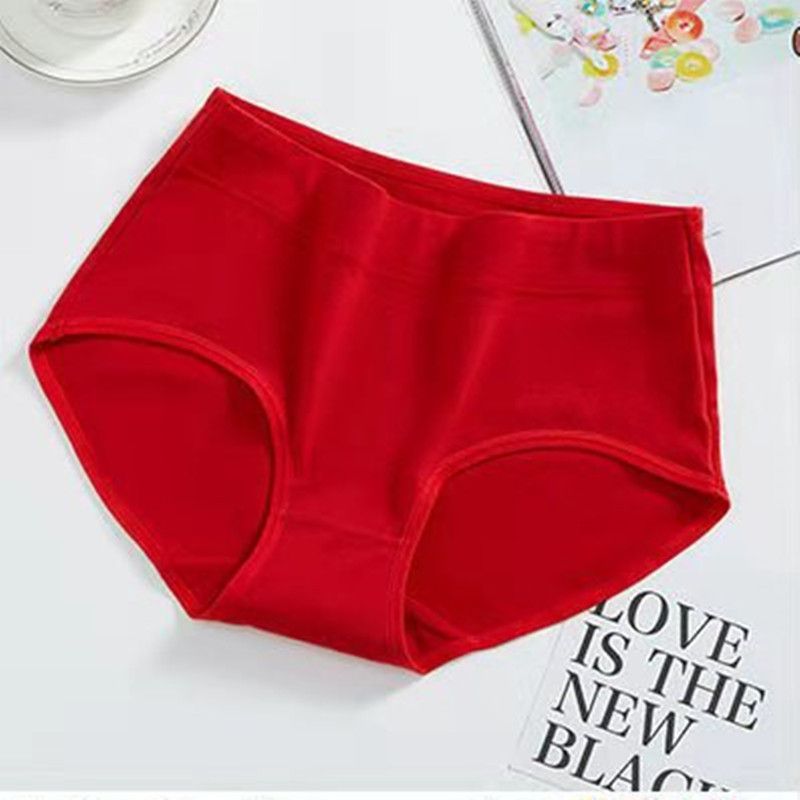 5 Pack Pure Cotton Women middle waist Underwear Panties For Ladies Seamless Plain Lingerie Hipster