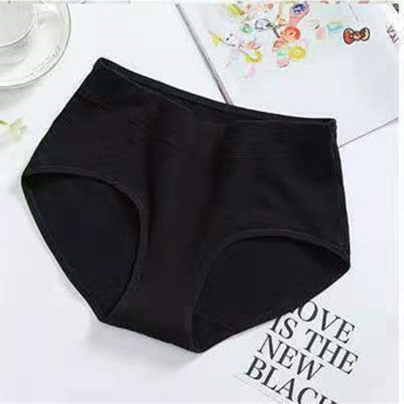 5 Pack Pure Cotton Women middle waist Underwear Panties For Ladies Seamless Plain Lingerie Hipster