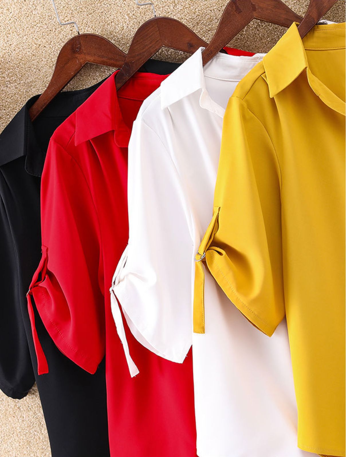 Medium to long short sleeved chiffon shirt for women, 2024 summer new plus size loose waist chiffon top for women's fashion, V-neck mid sleeved T-shirt, fashionable and casual, slim fit and stylish