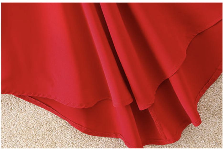 Medium to long short sleeved chiffon shirt for women, 2024 summer new plus size loose waist chiffon top for women's fashion, V-neck mid sleeved T-shirt, fashionable and casual, slim fit and stylish