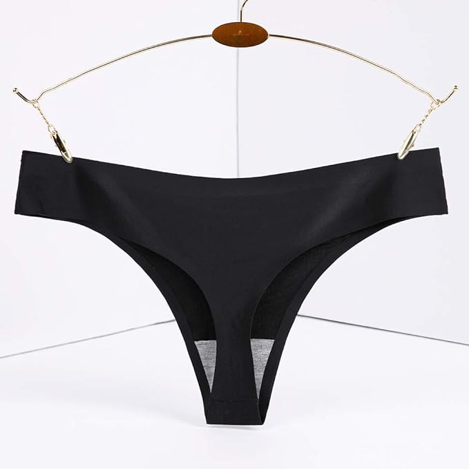 5 Pack Seamless Thongs Underwear Ice Silk Comfy G-string Panties Lingerie Women’s panties