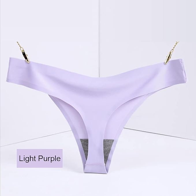5 Pack Seamless Thongs Underwear Ice Silk Comfy G-string Panties Lingerie Women’s panties