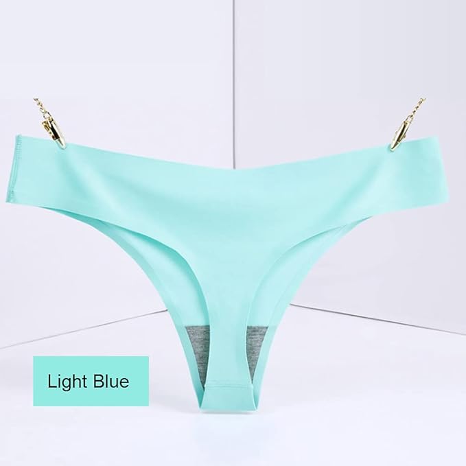 5 Pack Seamless Thongs Underwear Ice Silk Comfy G-string Panties Lingerie Women’s panties