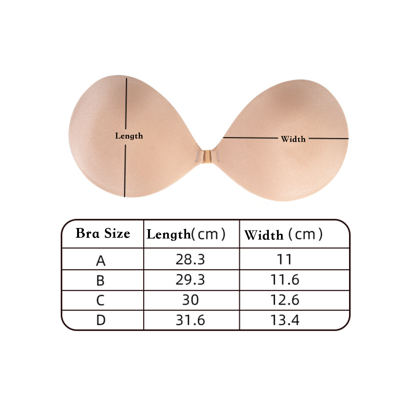 Strapless Sticky Invisible Push up Silicone Bra for Backless Dress with Nipple Covers
