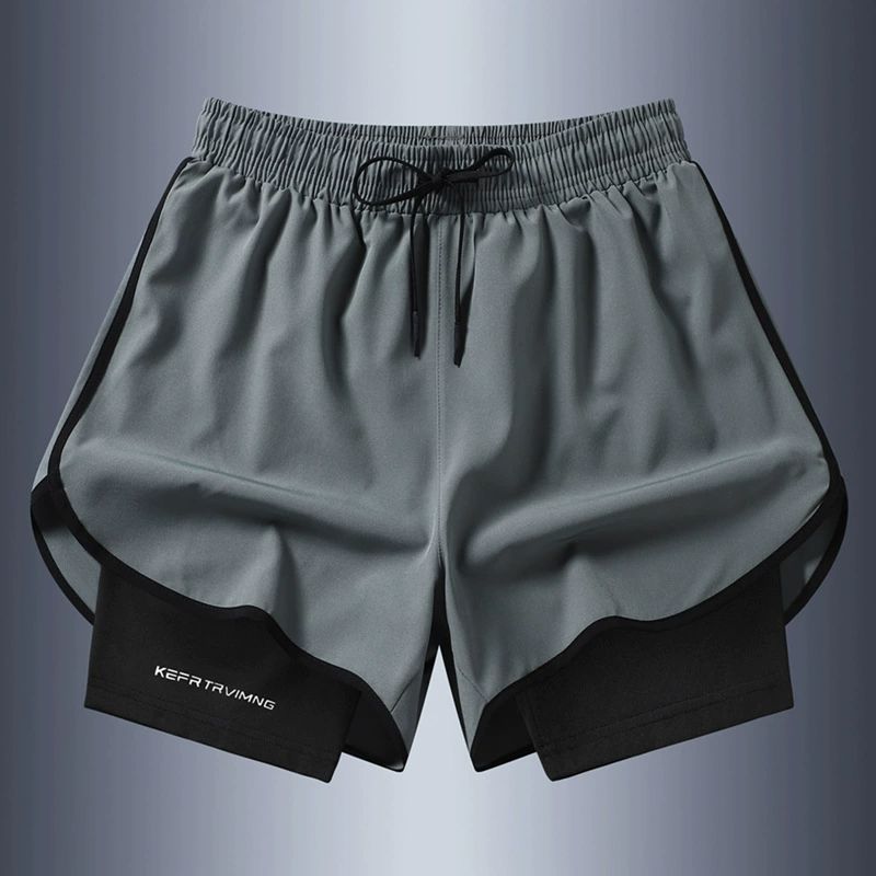 Men's summer sports shorts quick drying running training fitness lining  shorts Marathon track loose men’s sports shorts trouser