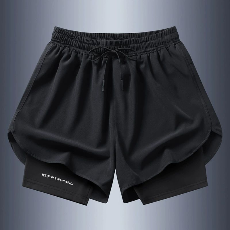 Men's summer sports shorts quick drying running training fitness lining  shorts Marathon track loose men’s sports shorts trouser