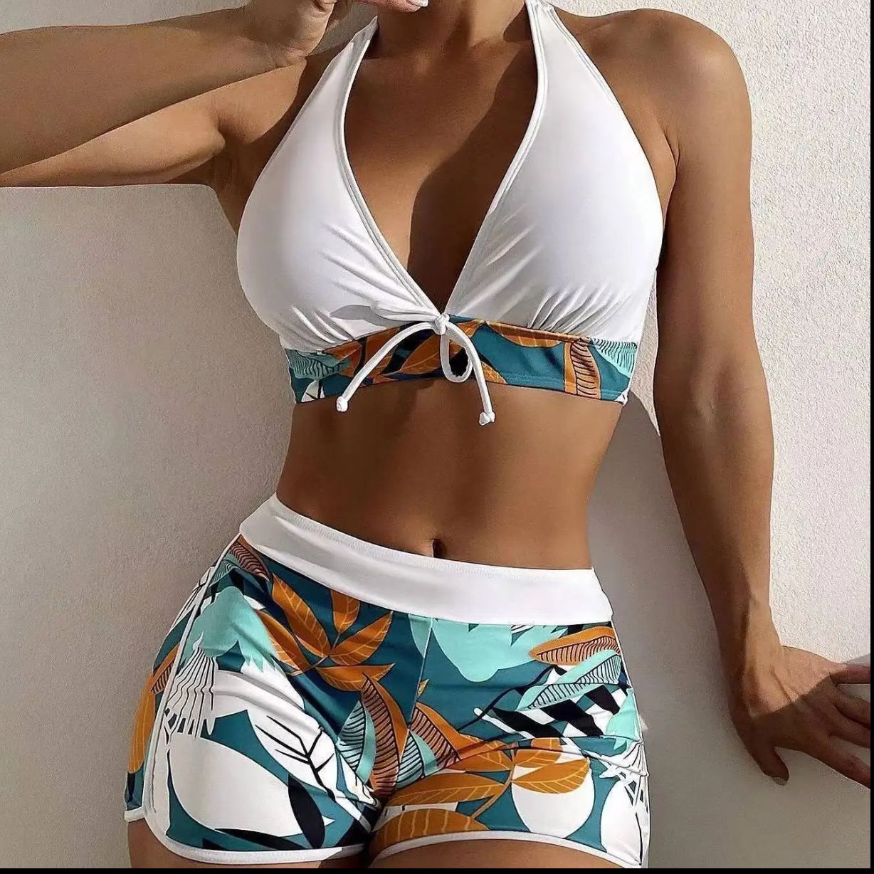 Hot Selling Women's Swimwear Set-Bikini 2-Piece Set Sports Bra Plus Size Swimwear Women Hot Swimsuit Buckle Swimwear