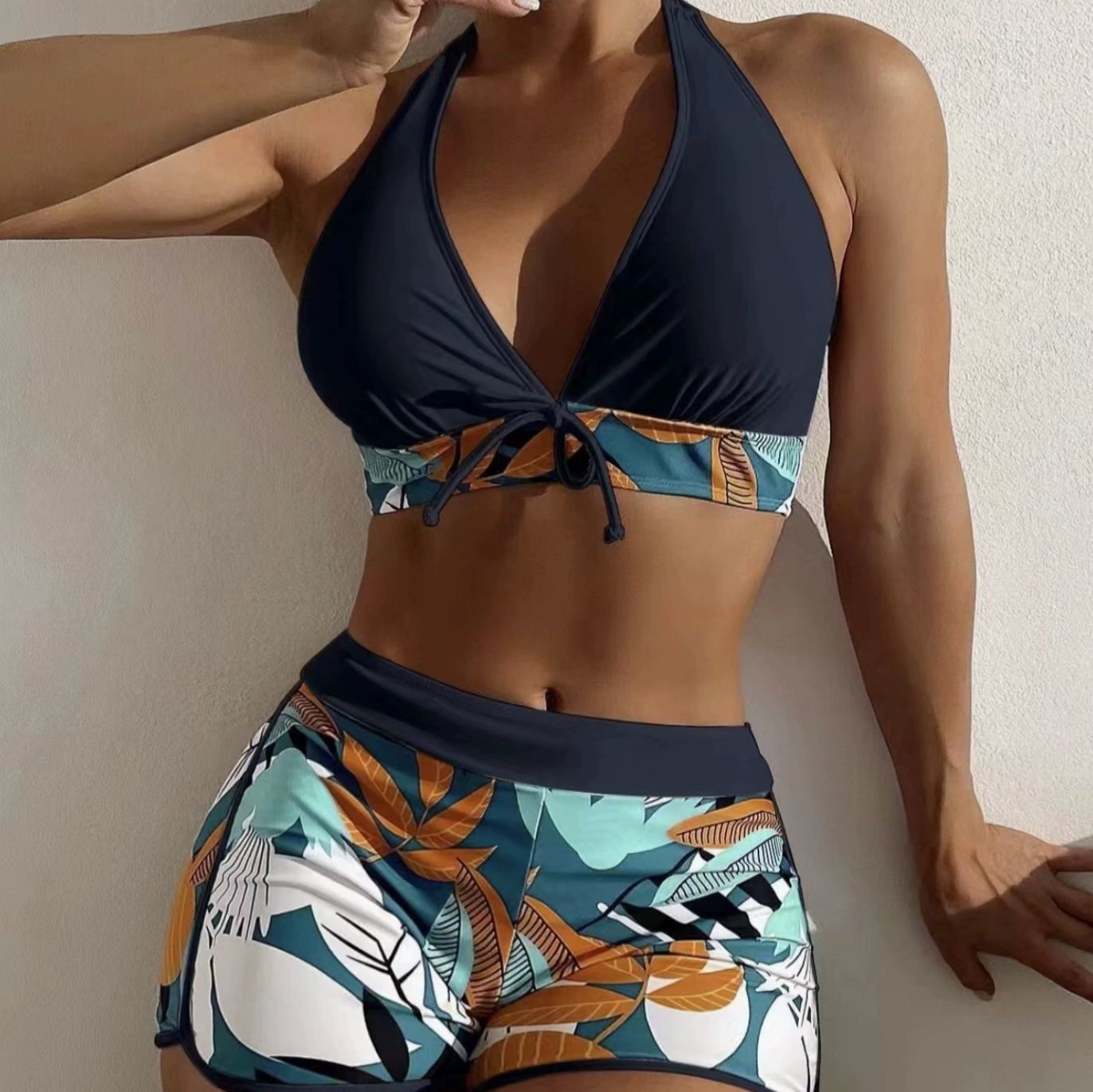 Hot Selling Women's Swimwear Set-Bikini 2-Piece Set Sports Bra Plus Size Swimwear Women Hot Swimsuit Buckle Swimwear