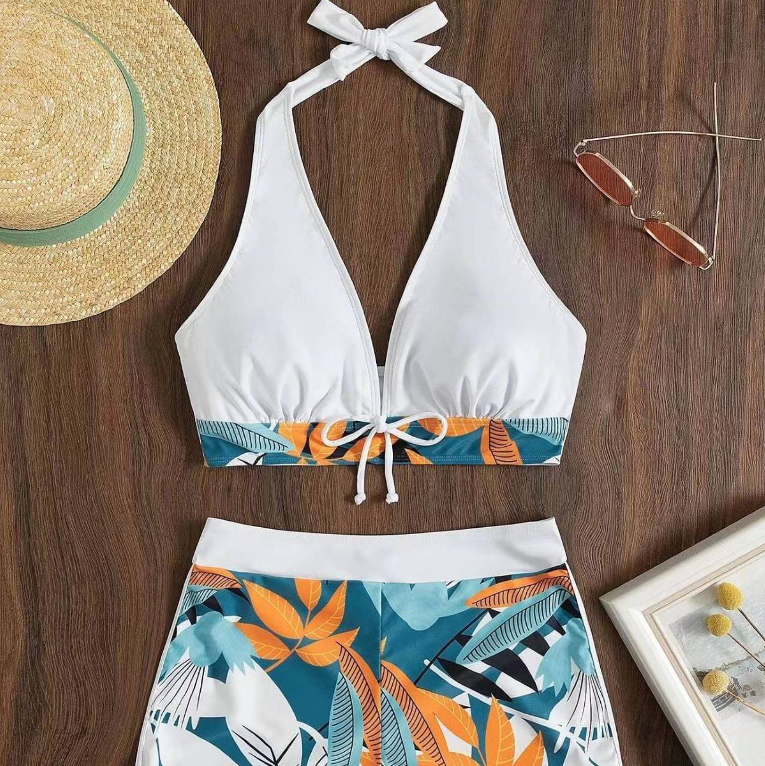 Hot Selling Women's Swimwear Set-Bikini 2-Piece Set Sports Bra Plus Size Swimwear Women Hot Swimsuit Buckle Swimwear