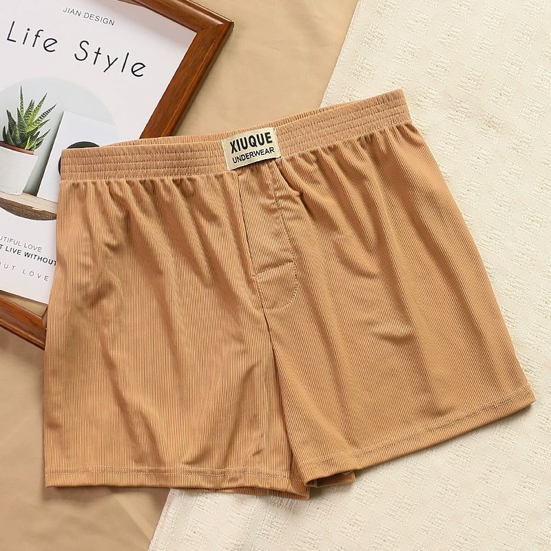 3Pcs Comfort Men's Boxers Pajamas Sleep Shorts Ice Silk Cooling Trunks Underwear Loose Underpant Men's Boxer Briefs