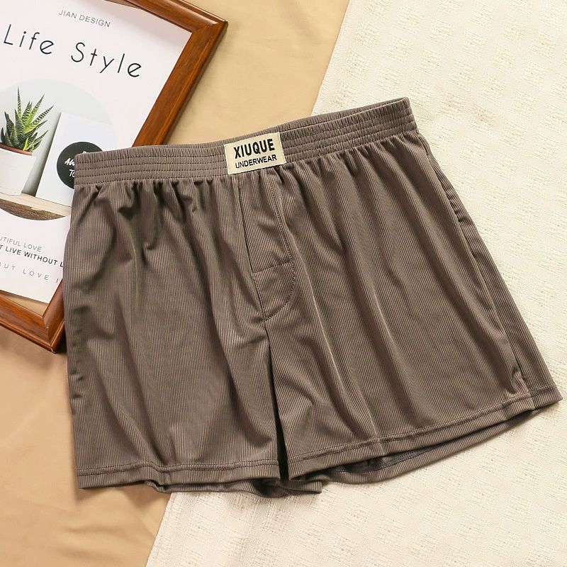 3Pcs Comfort Men's Boxers Pajamas Sleep Shorts Ice Silk Cooling Trunks Underwear Loose Underpant Men's Boxer Briefs