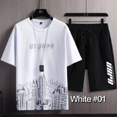 2 PCS 2 in 1 T-shirts Men tshirts Shorts Men Clothes Polos Tops T-shirts&Shorts Casual Apparel Sports Apparel