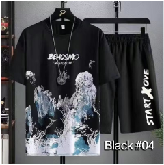 2 PCS 2 in 1 T-shirts Men tshirts Shorts Men Clothes Polos Tops T-shirts&Shorts Casual Apparel Sports Apparel