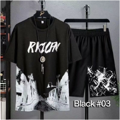 2 PCS 2 in 1 T-shirts Men tshirts Shorts Men Clothes Polos Tops T-shirts&Shorts Casual Apparel Sports Apparel