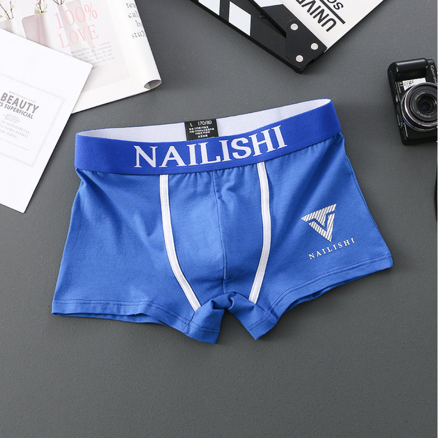 3Pcs Men's Trendy Letter Print Cotton Boxer Briefs - Breathable Mid-Rise Underwear with Flat-Front Design, Stylish Casual Comfort man clothes