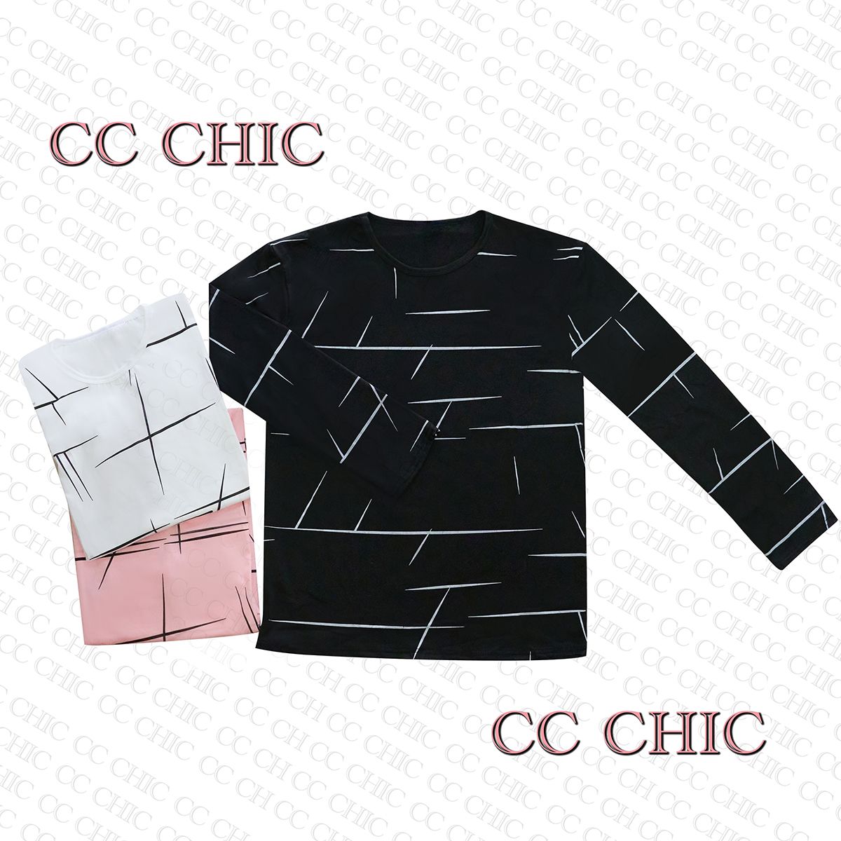 New Sports Shirt  Men's New Fashion Casual Striped Long Sleeved Round Neck Color T-Shirts Matching Bottom Top T-shirt