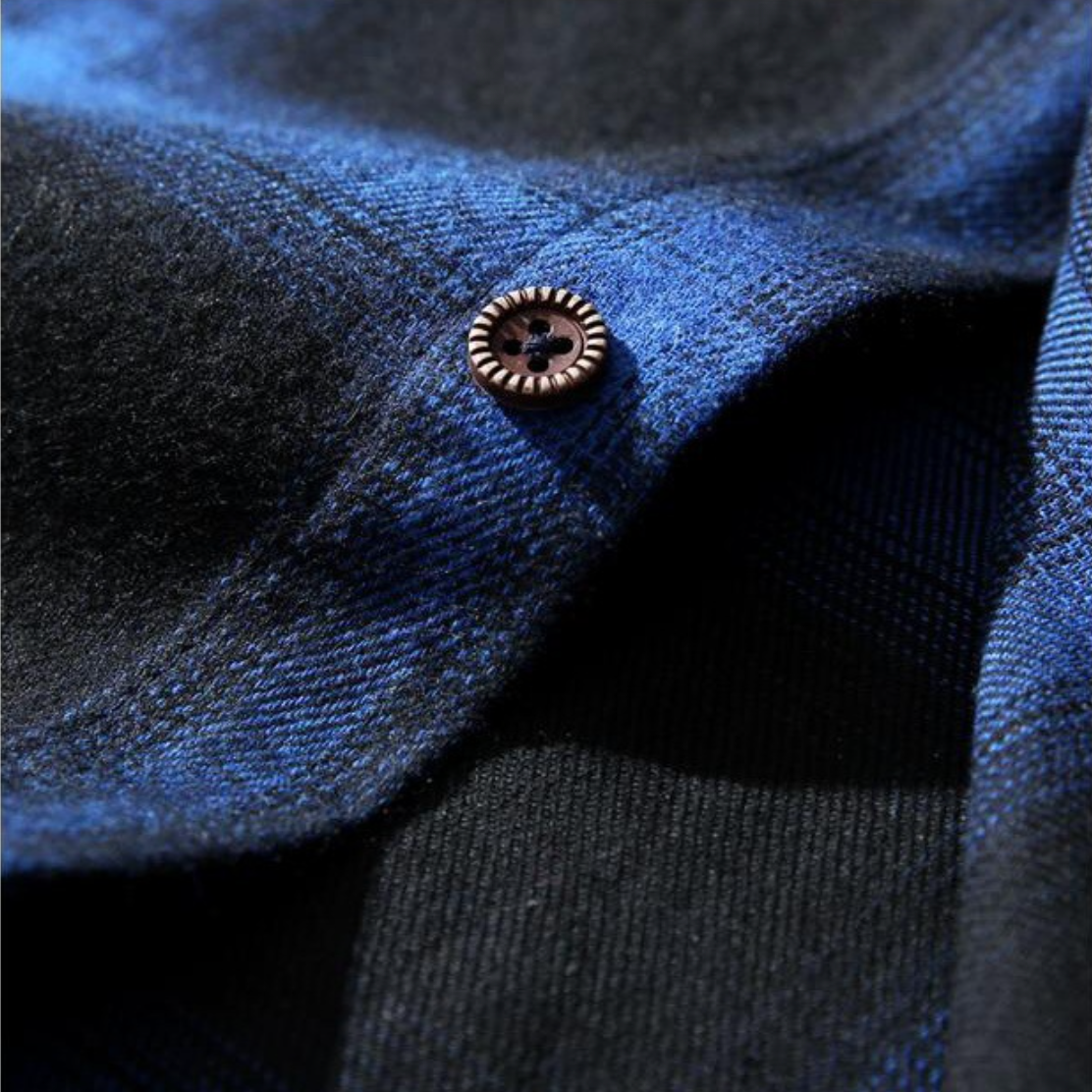 Men's Plaid Long Sleeve Shirt - Vintage Relaxed Fit Casual Overshirt with Unique Indie Style, Versatile Layering Essential
