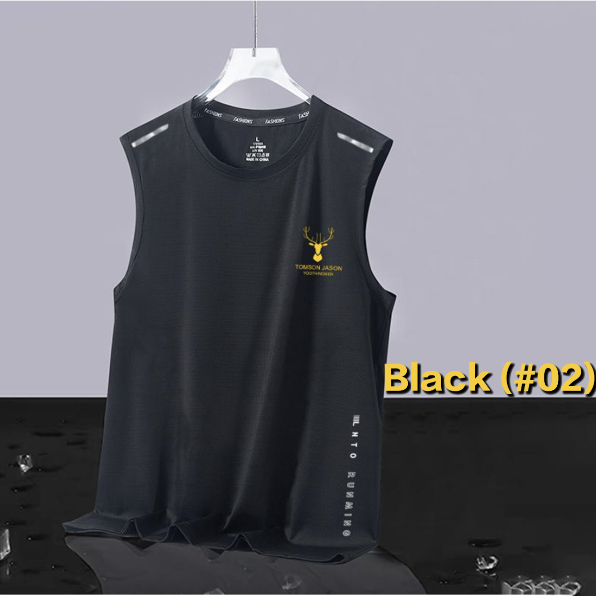 Men's Ice Silk Mesh Vest Summer Sports Fitness Base Shirt Wide Shoulder Training Sleeveless T-shirt Men's Tank Top