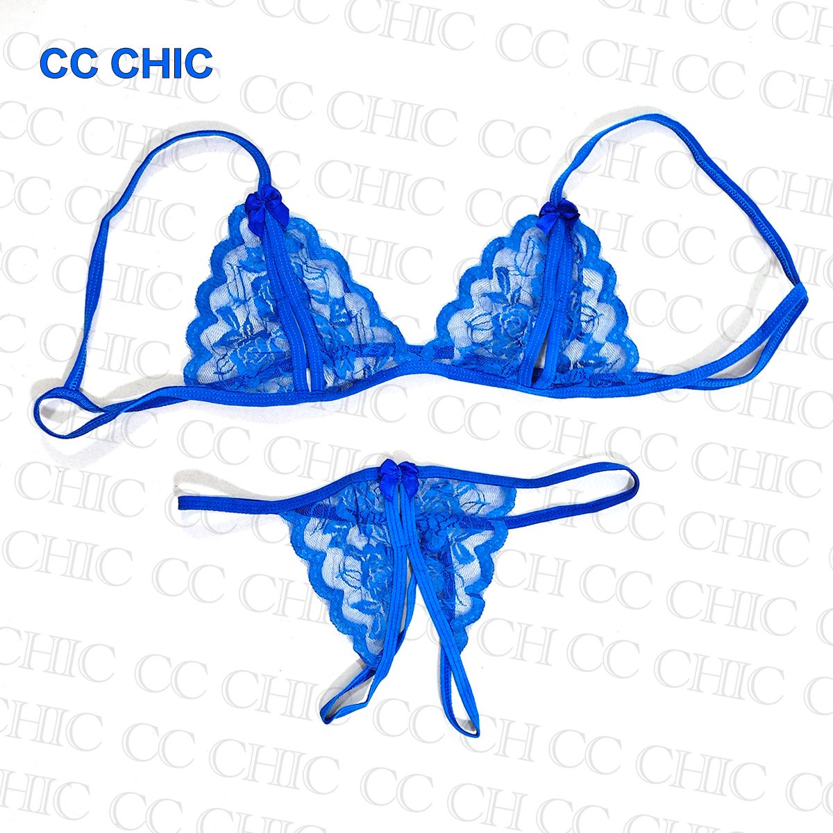 Hot Sale Women Fun Lingerie Underwear Three-Point Open Cut Breast Revealing Bikini Lace Lady Pajama Set Girls Thong Two-Piece Set Best Wives Gift Giving Clothing
