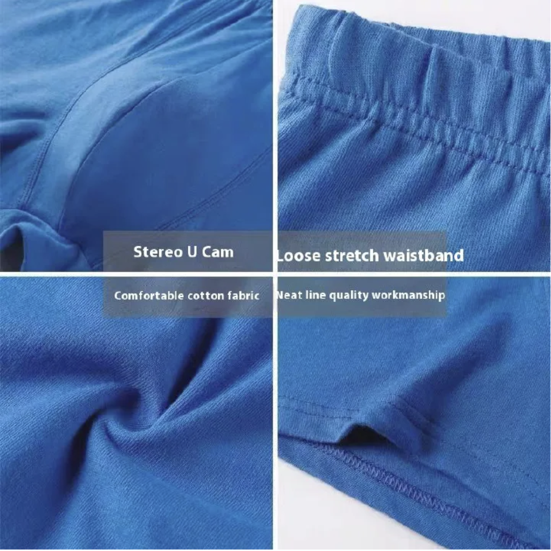 Fashion 4Pc Pure Cotton Brief Boxers Men's Underwear Men Underwear Boxer Pants Fashion Man Flat Underwear men ture cotton boxers Male Undergarments Male Premium Soft comfortable Panties