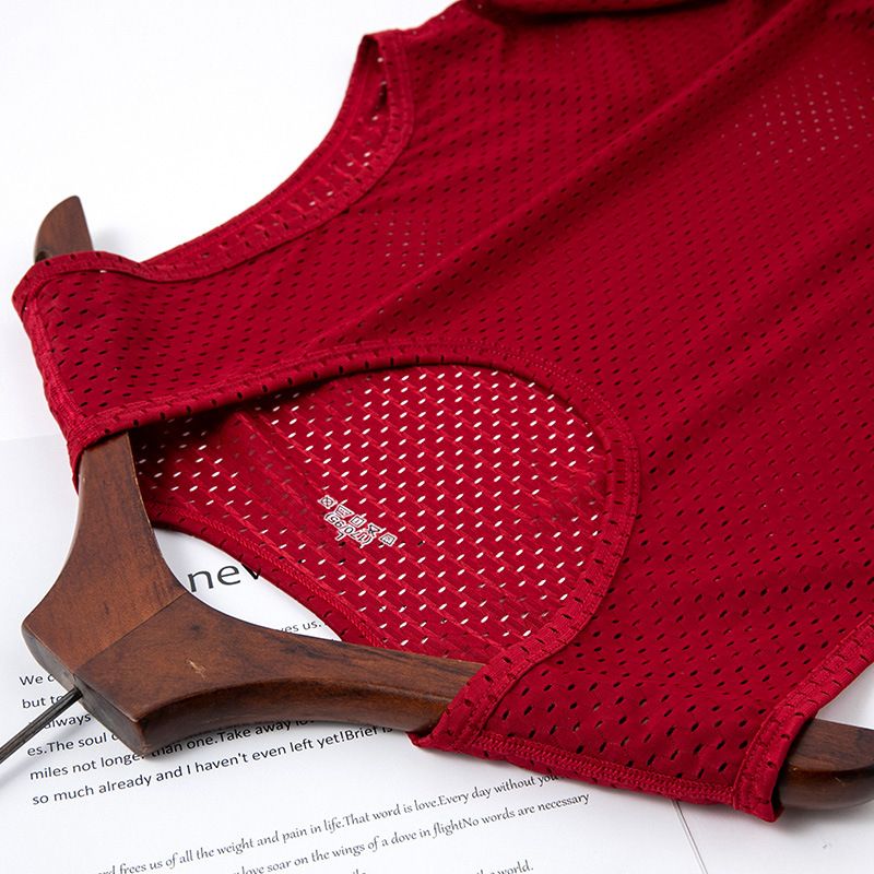 Men's Ice Silk Mesh Vest Summer Lightweight Breathable Slim-Fit Fitness & Sports Sleeveless Tank Top Undershirt, Available in Multiple Colors