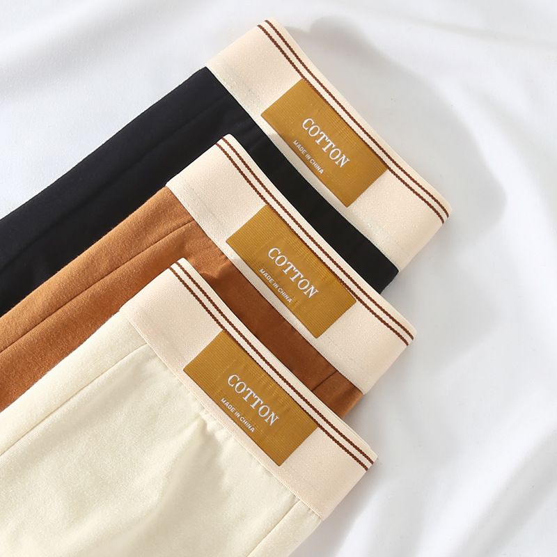 4Pcs Men's Breathable Cotton Antibacterial Boxer Briefs - Mixed Color All Cotton Underwear
