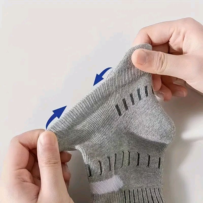 5 Pairs Of Men's Low Cut Ankle Socks, Anti Odor & Sweat Absorption Breathable Soft Sport Socks, For All Seasons Outdoor Wearing