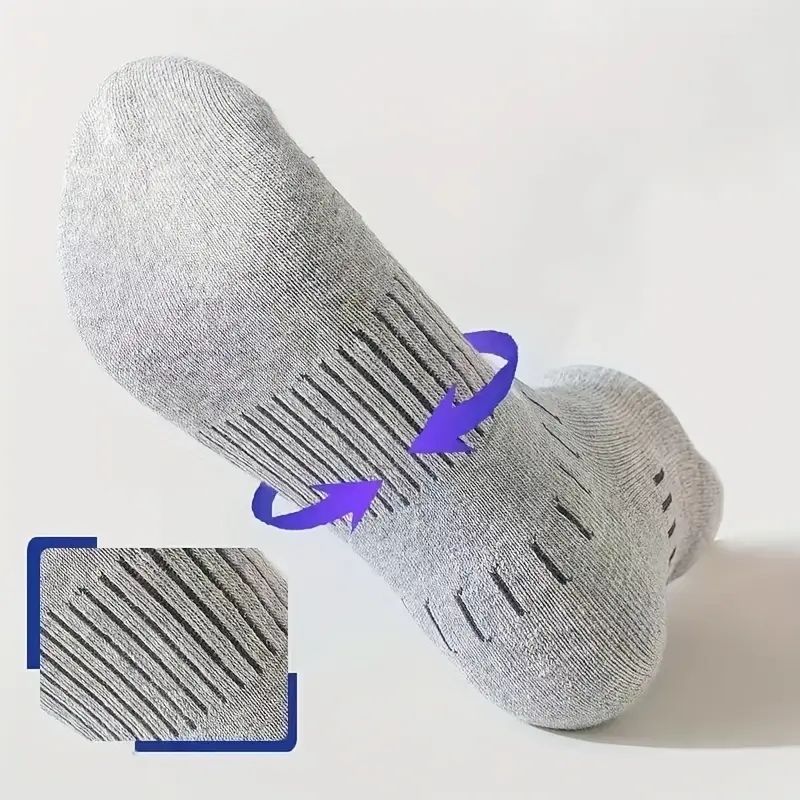 5 Pairs Of Men's Low Cut Ankle Socks, Anti Odor & Sweat Absorption Breathable Soft Sport Socks, For All Seasons Outdoor Wearing
