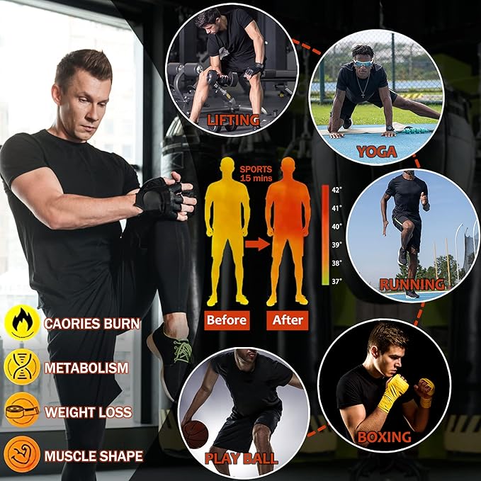 Sauna Sweat Suits Shirt Waist Trainer for Men Compression Vest Workout Gym Clothes Sweat Enhancer Short Sleeve