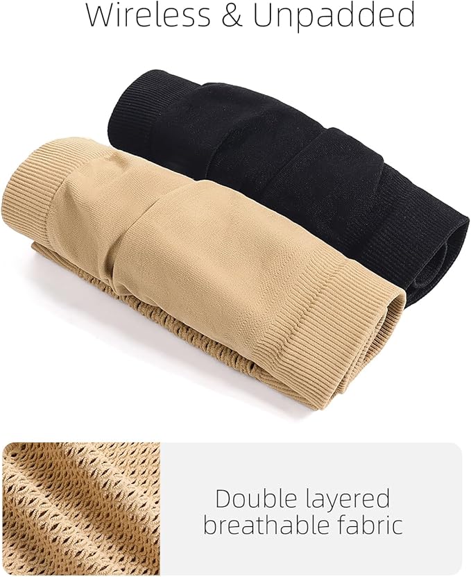 2pcs Set, EssElegance, Solid Color Tube Top, Women's Underwear, Mesh Hole, Anti-slip, High Elasticity, Breathable, Strapless, Seamless, No Steel Ring