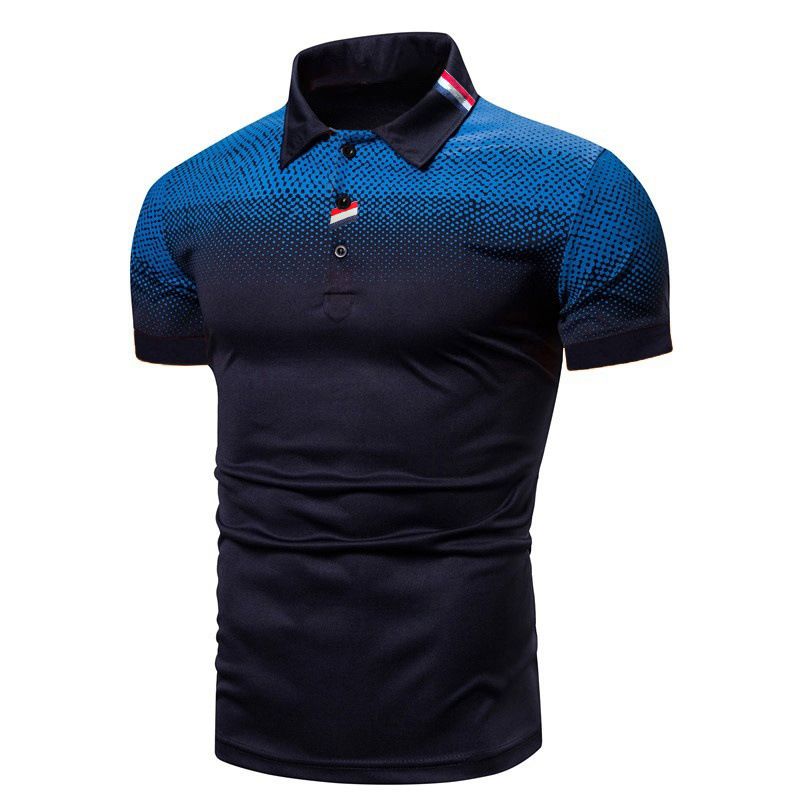 Men's Casual Short Sleeve Polo Shirt with Bold Geometric Print - Breathable Summer Streetwear, Regular Fit, Easy Care for Everyday Comfort man clothes