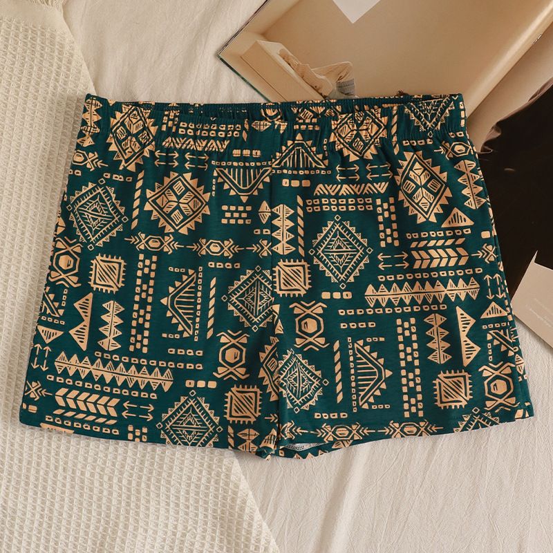 3Pcs Men's Aloha Pants - American Retro Ethnic Style Summer Breathable Trendy Boxer Shorts