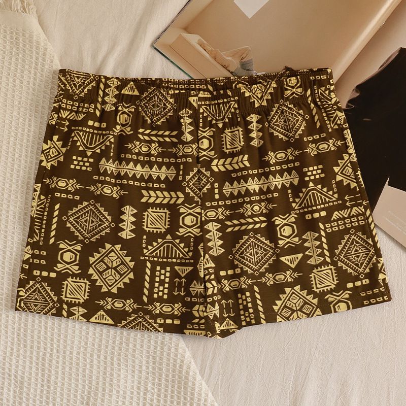 3Pcs Men's Aloha Pants - American Retro Ethnic Style Summer Breathable Trendy Boxer Shorts
