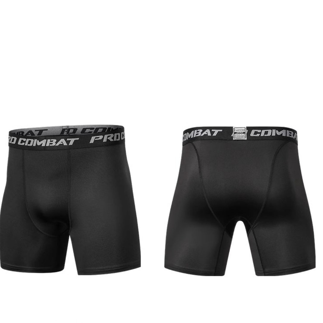 2Pcs Men's Basketball Base Layer Shorts & Boxer Briefs – High-Elasticity Compression 5-Inch Workout Shorts for Running, Training & Gym – Moisture-Wicking Fast-Dry Sports Gear Men Boxers