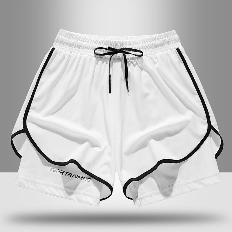 Men's summer sports shorts quick drying running training fitness lining  shorts Marathon track loose men’s sports shorts trouser
