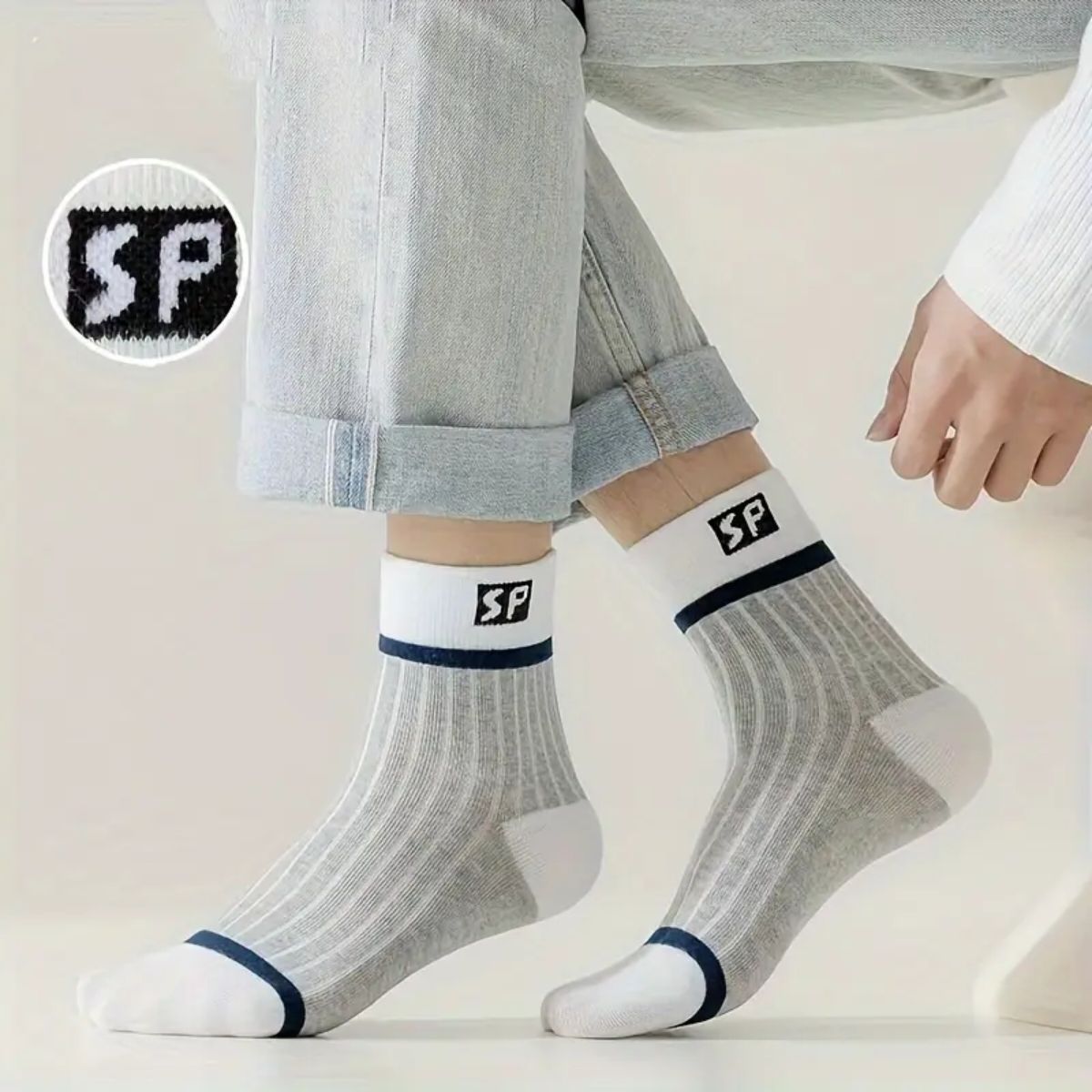 5Pairs Men's Socks Men's Medium Socks Men's Autumn And Winter Sports Socks Men's Cotton Socks man clothes