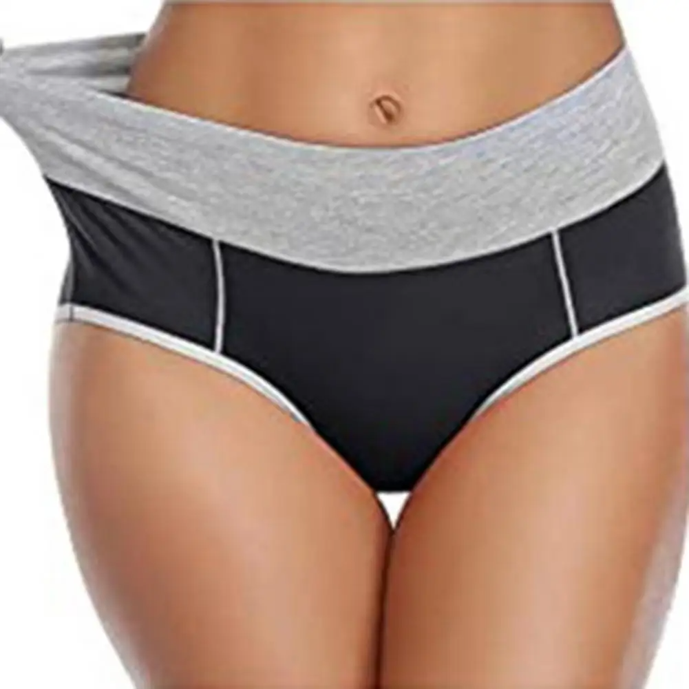5pcs Colorblock Trim Cotton Briefs, Comfy & Breathable Stretchy Intimates Panties, Women's Lingerie & Underwear