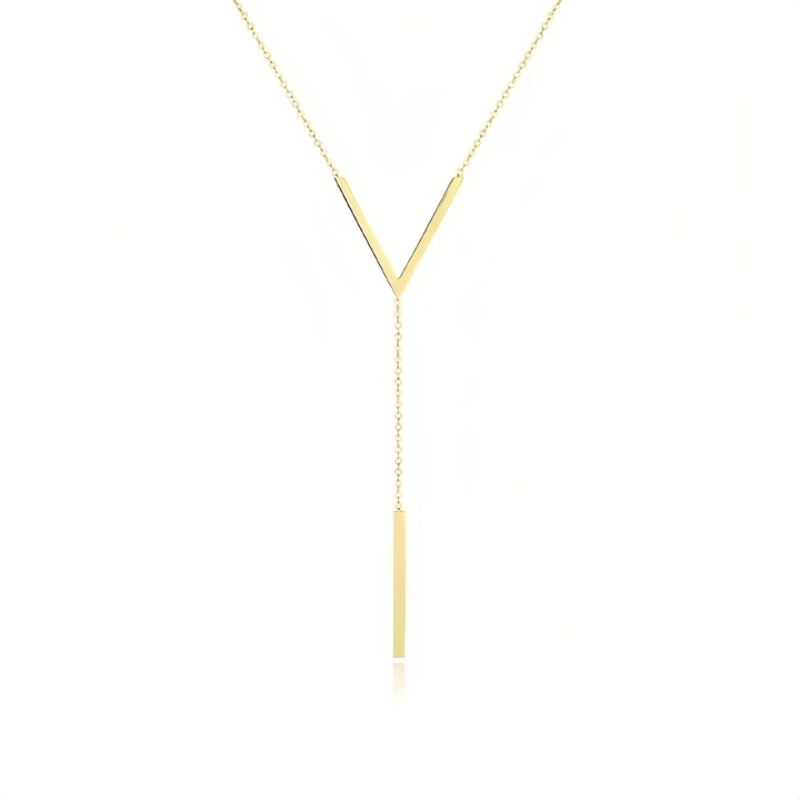 European and American ins popular long women's necklaces versatile tassel V-shaped design simple commuter personalized collarbone chain